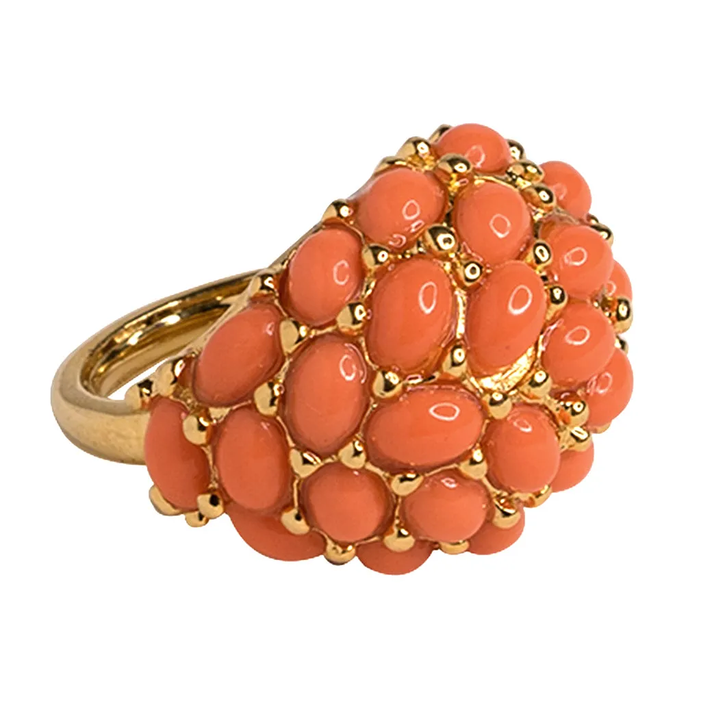 Light Coral Cabochon Ring