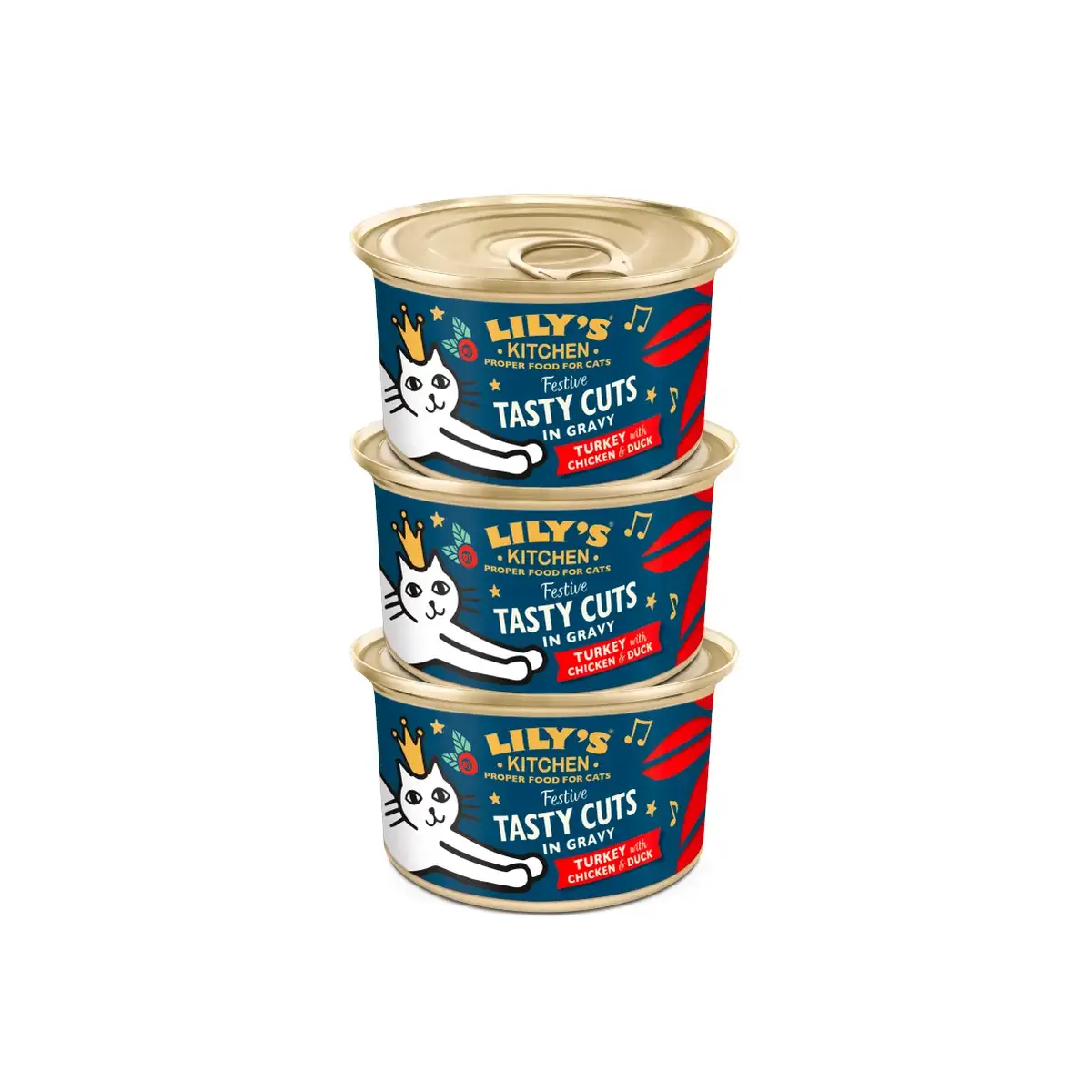 Lily's Kitchen - Tasty Cuts Christmas Trio For Cats 85g x 3