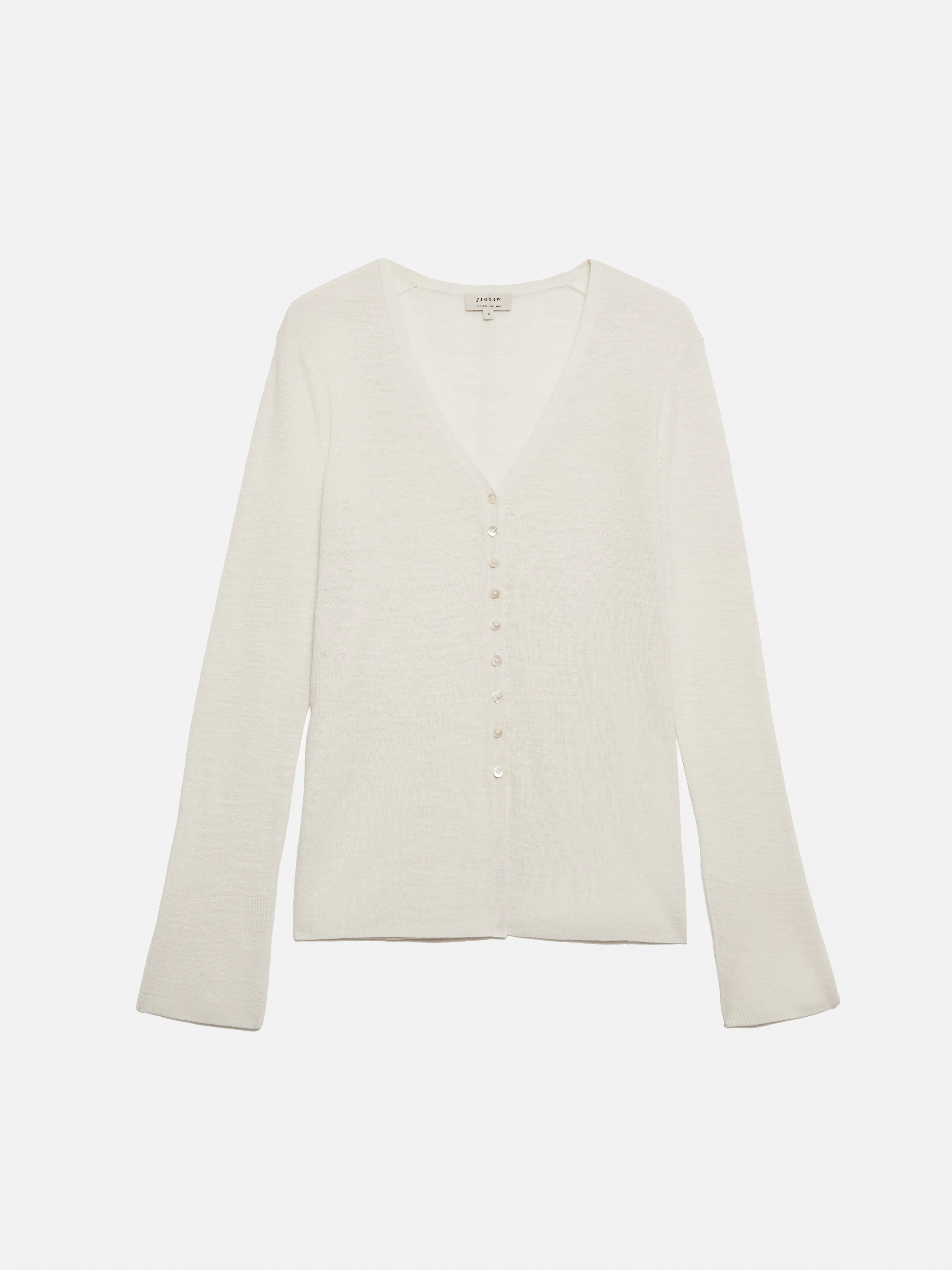 Linen Cotton Cardigan | Ivory