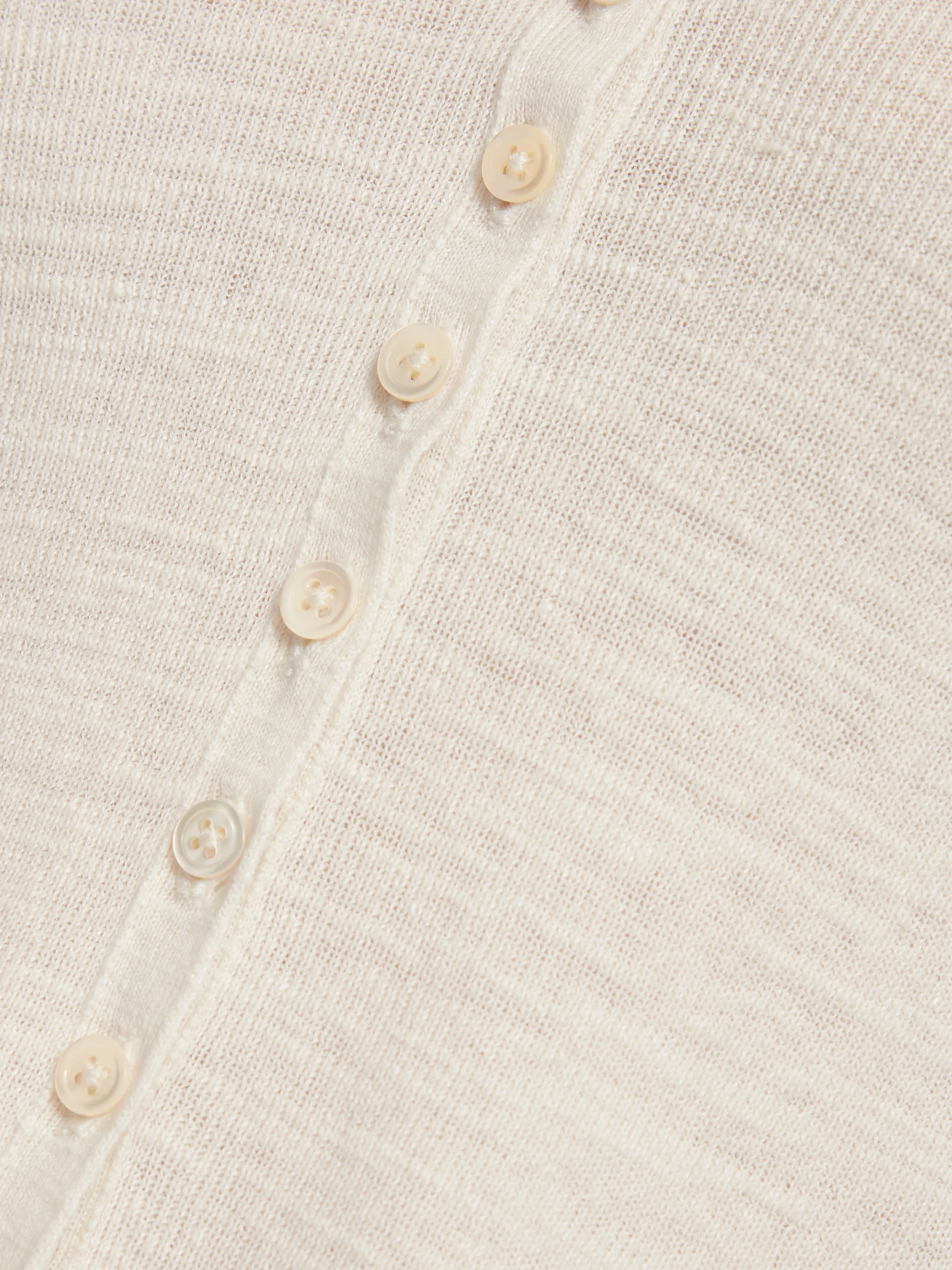 Linen Cotton Cardigan | Ivory