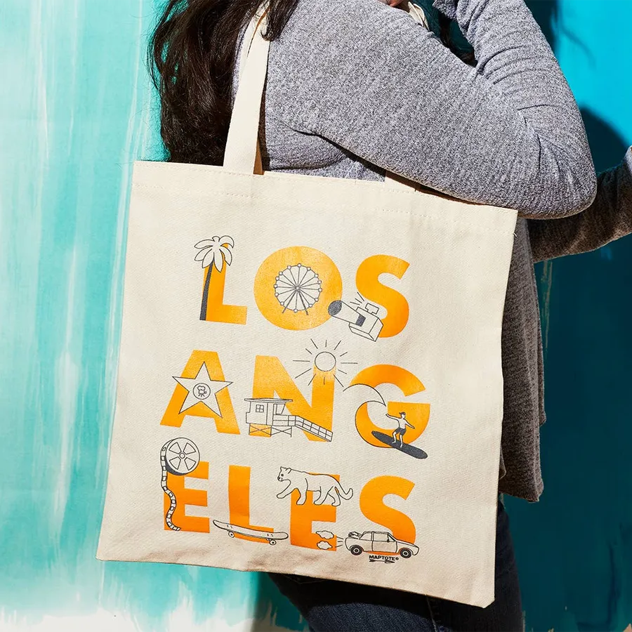 Los Angeles Font Grocery Tote