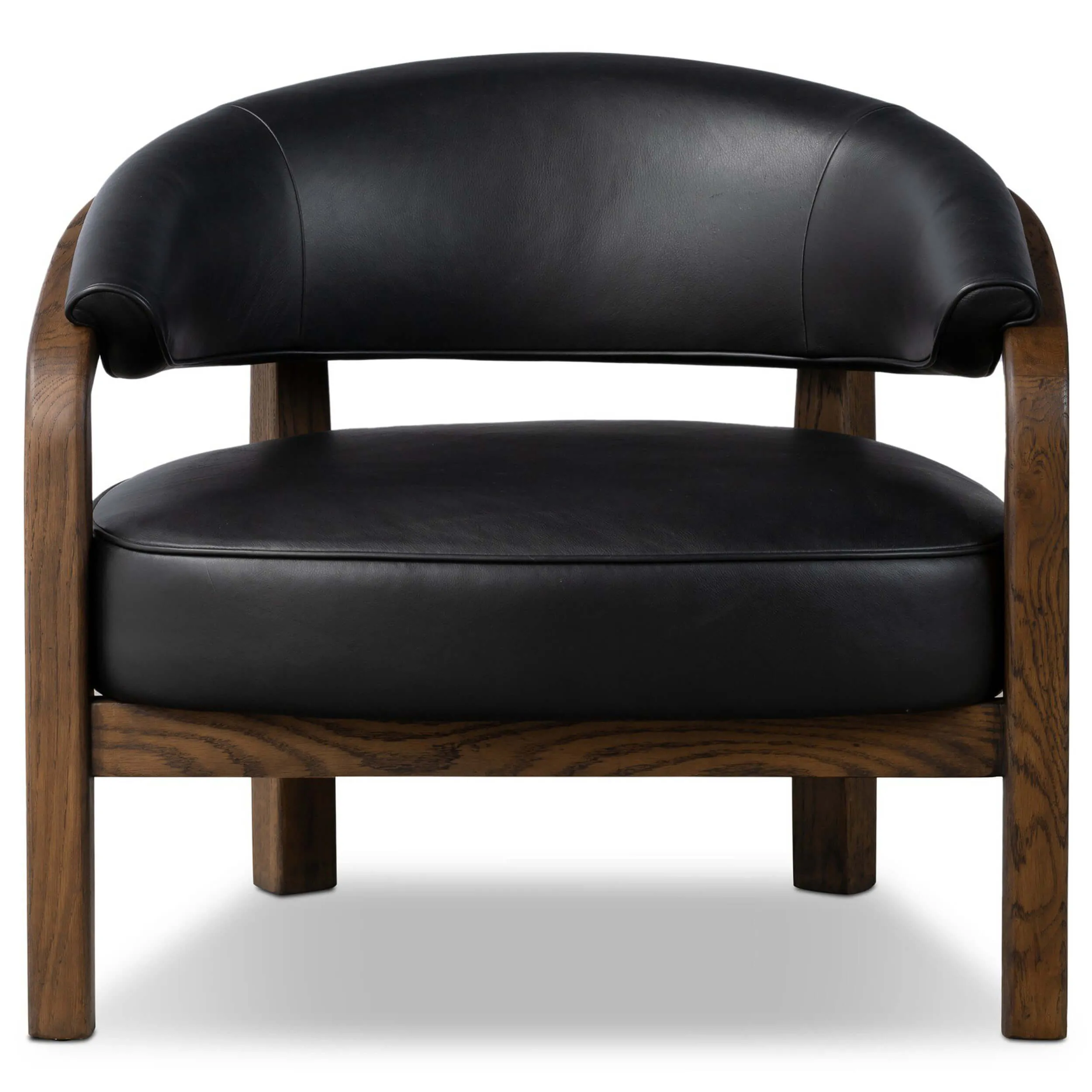 Marci Leather Chair, Carson Black