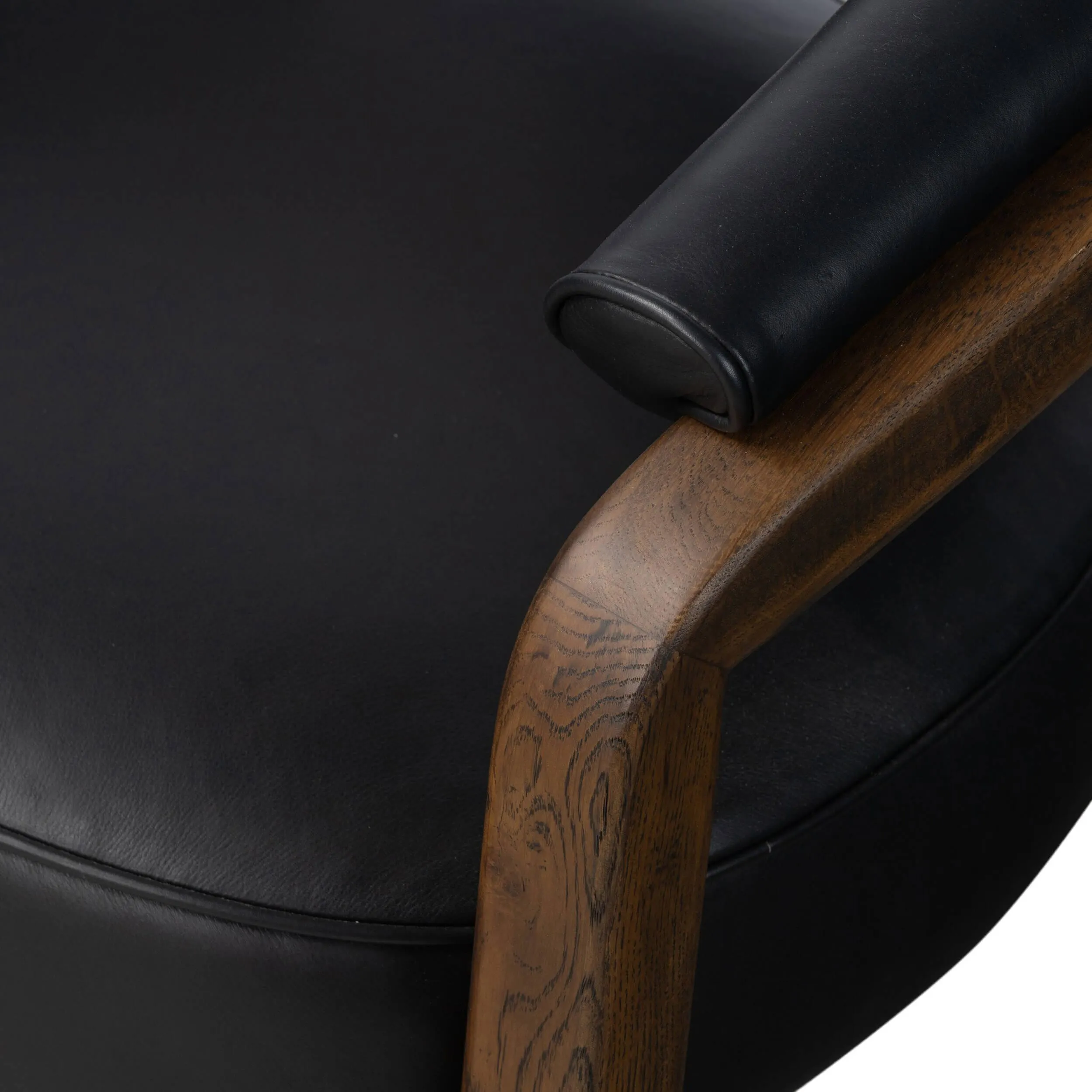 Marci Leather Chair, Carson Black