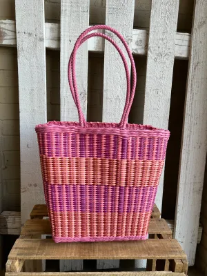 Maria Victoria Orange Pink Womens Tote