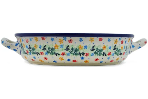 Medium Round Baker with Handles 10-inch - Fascinating Flora