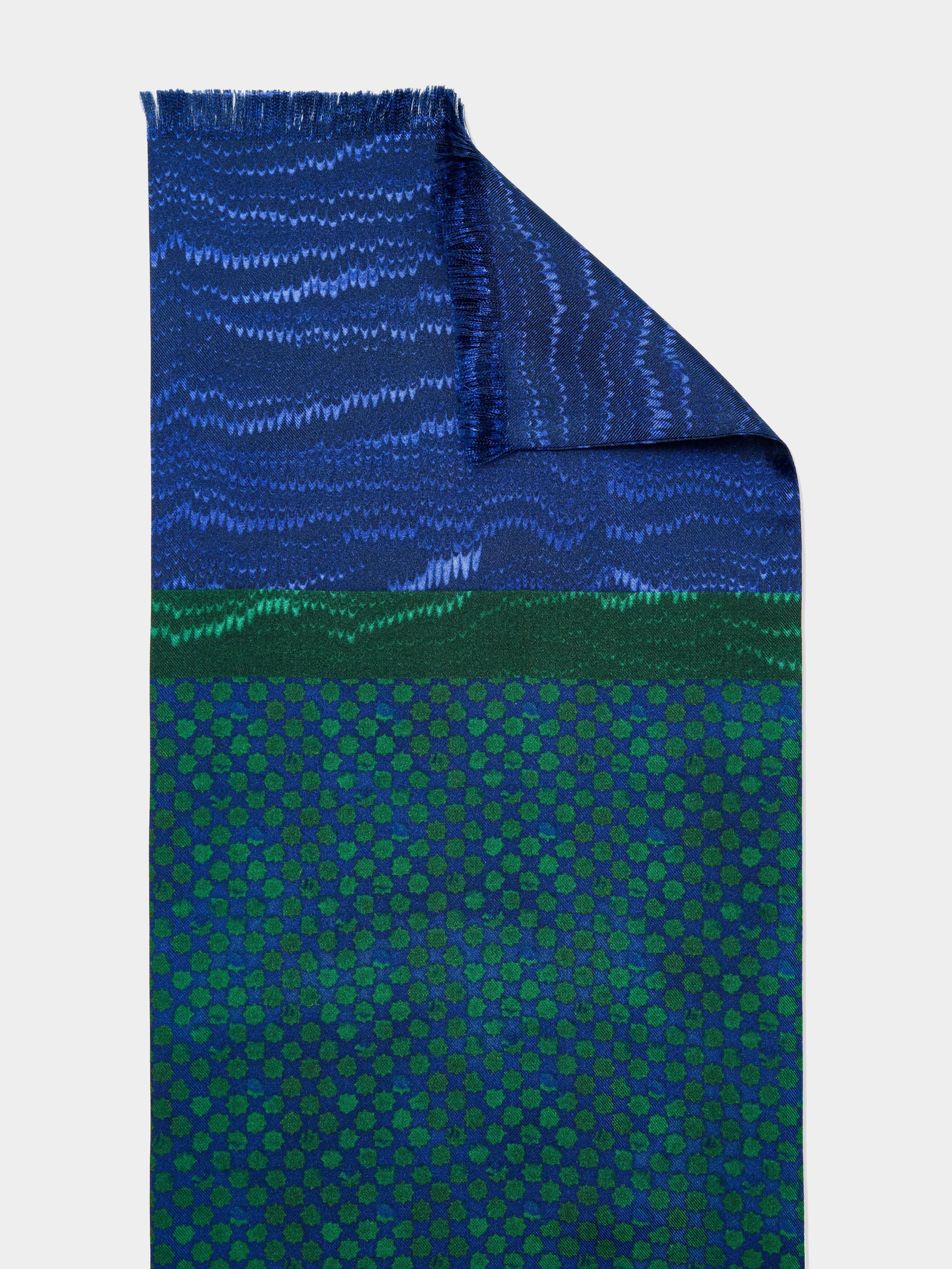 Men's Tuxedo Scarf in Navy Cactus