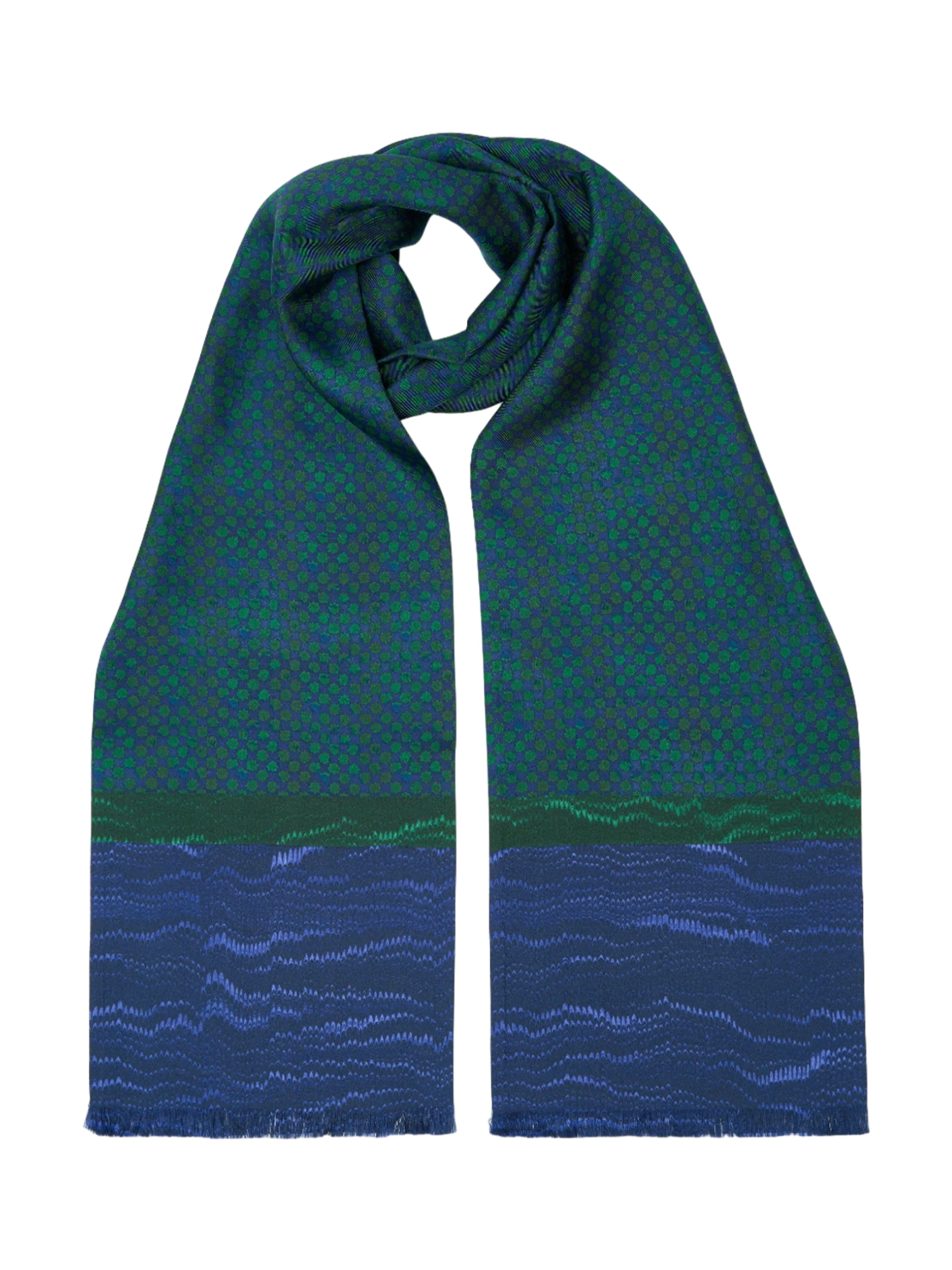 Men's Tuxedo Scarf in Navy Cactus