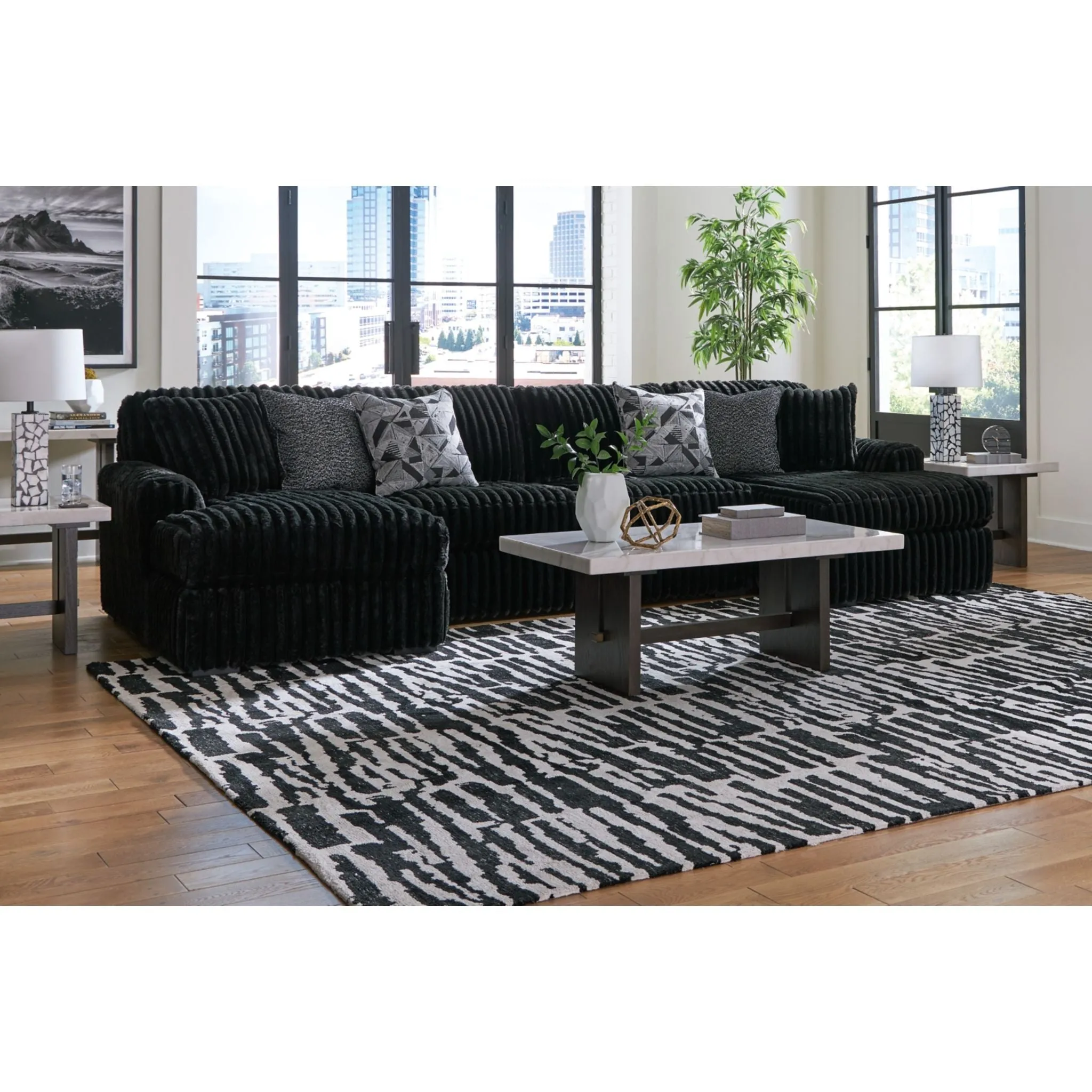 Midnight-Madness 3 Piece Sectional with Dual Chaise