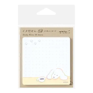 Midori Sticky Note - Dog and Coffee - 30 Sheets