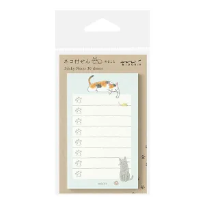 Midori To-do List Sticky Note - Cat Blue - 30 Sheets