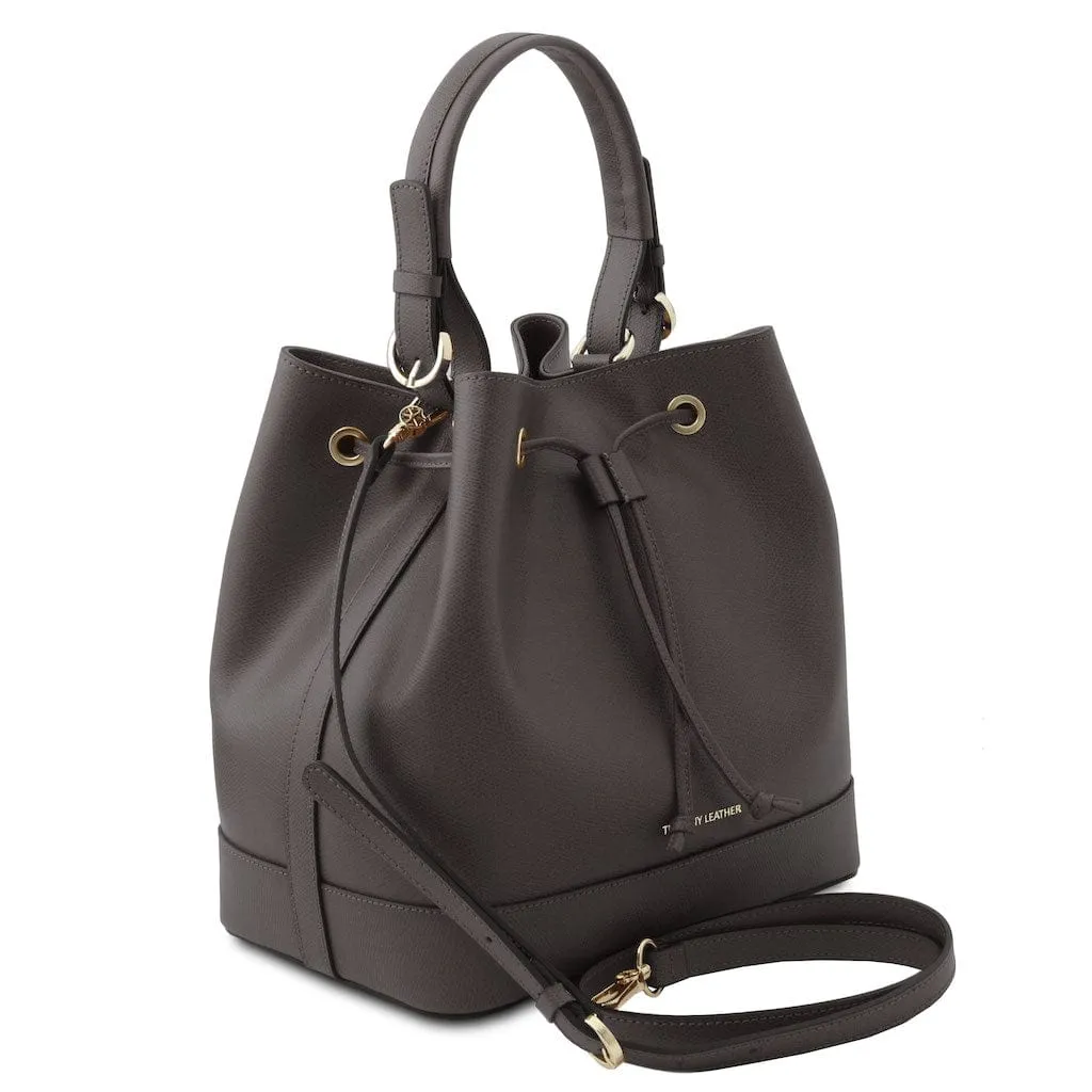 Minerva - Leather bucket bag | TL142145