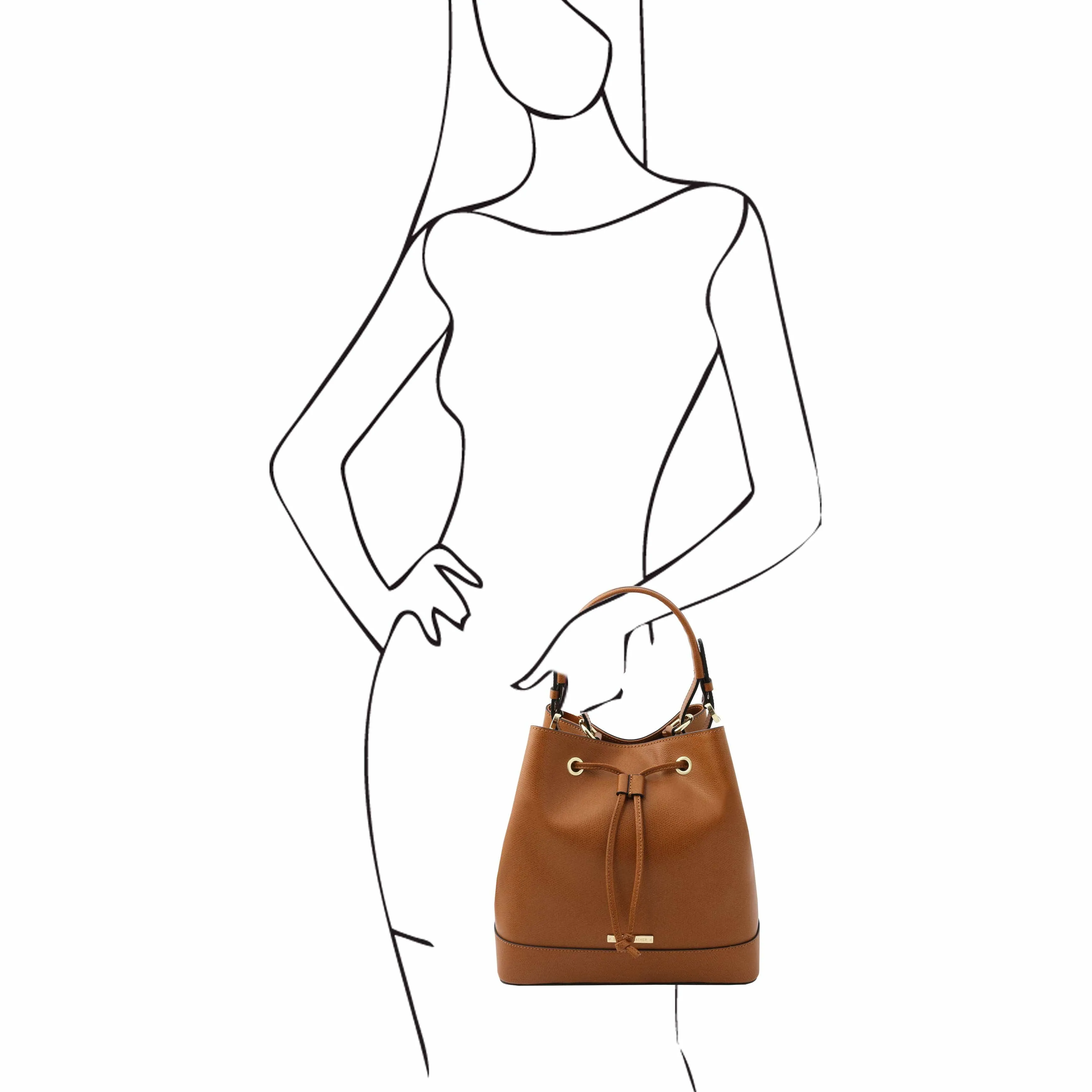 Minerva - Leather bucket bag | TL142145