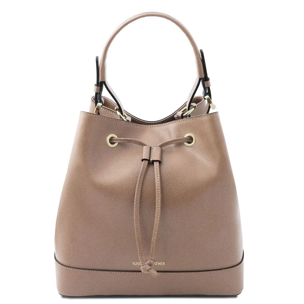 Minerva - Leather bucket bag | TL142145