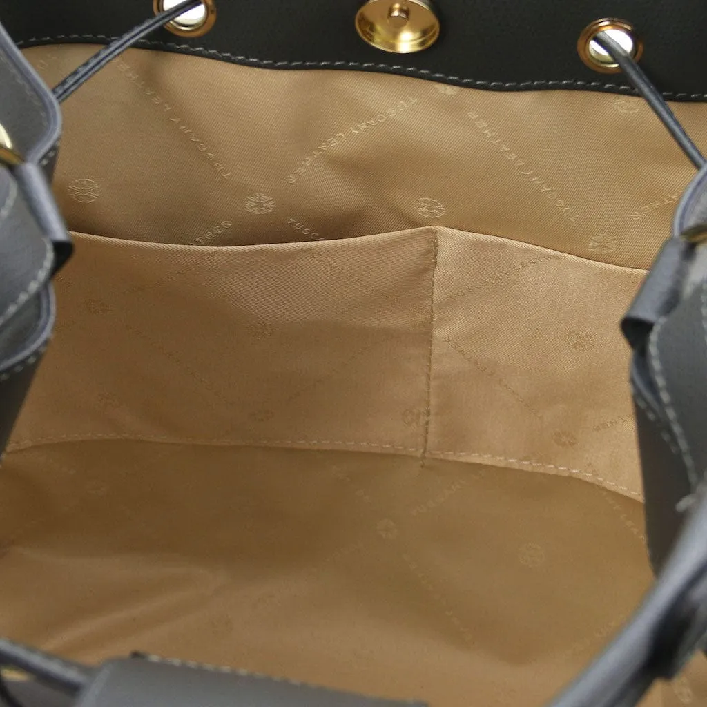 Minerva - Leather bucket bag | TL142145