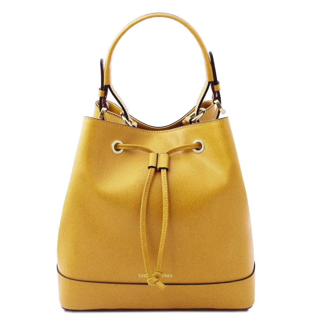 Minerva - Leather bucket bag | TL142145