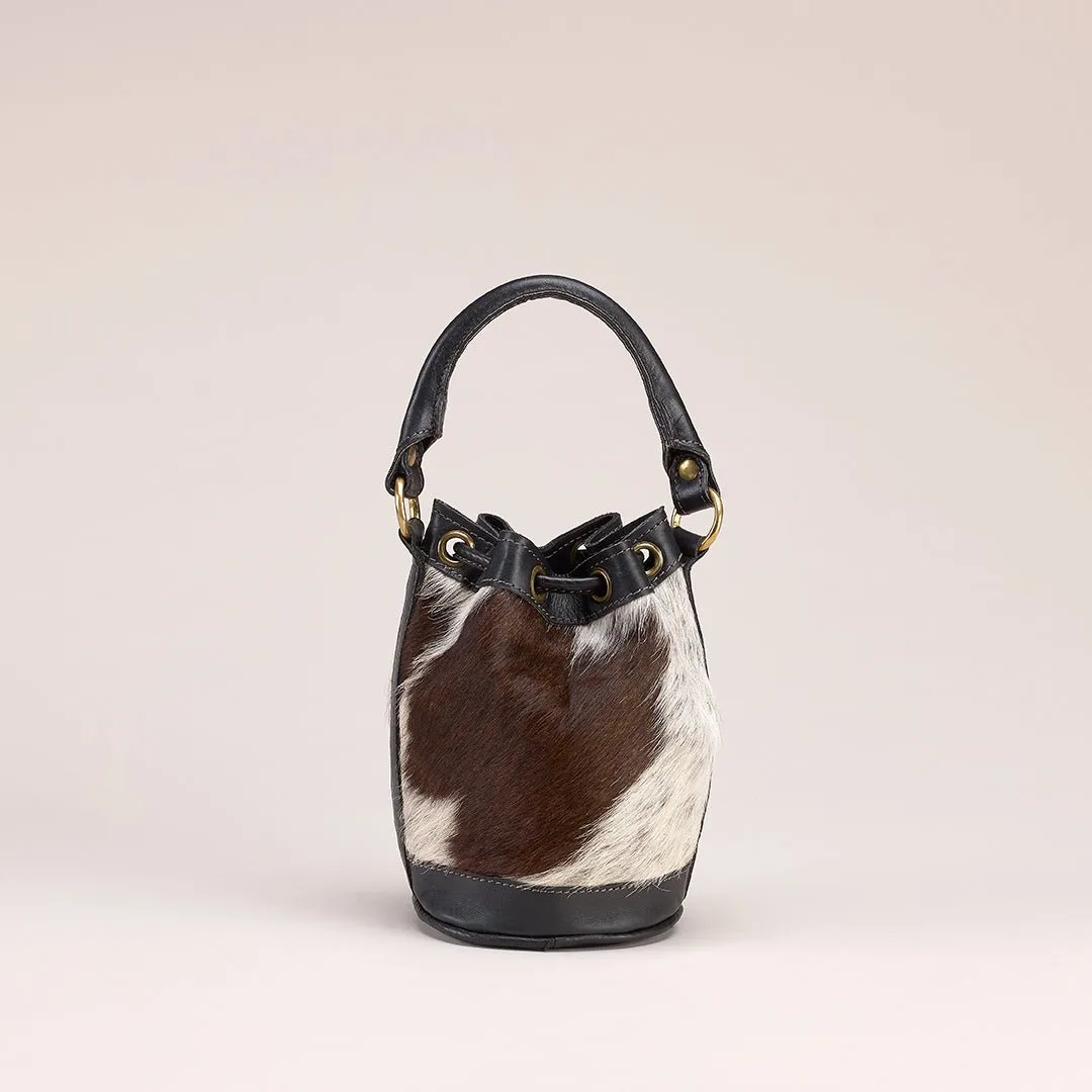 Mini-Bella Bucket Bag: Cowhide