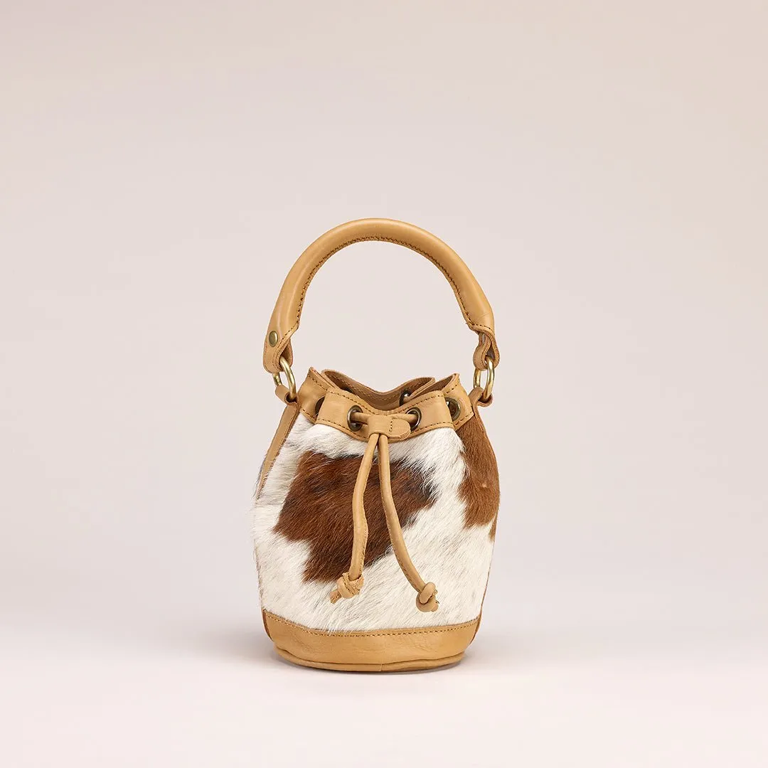 Mini-Bella Bucket Bag: Cowhide