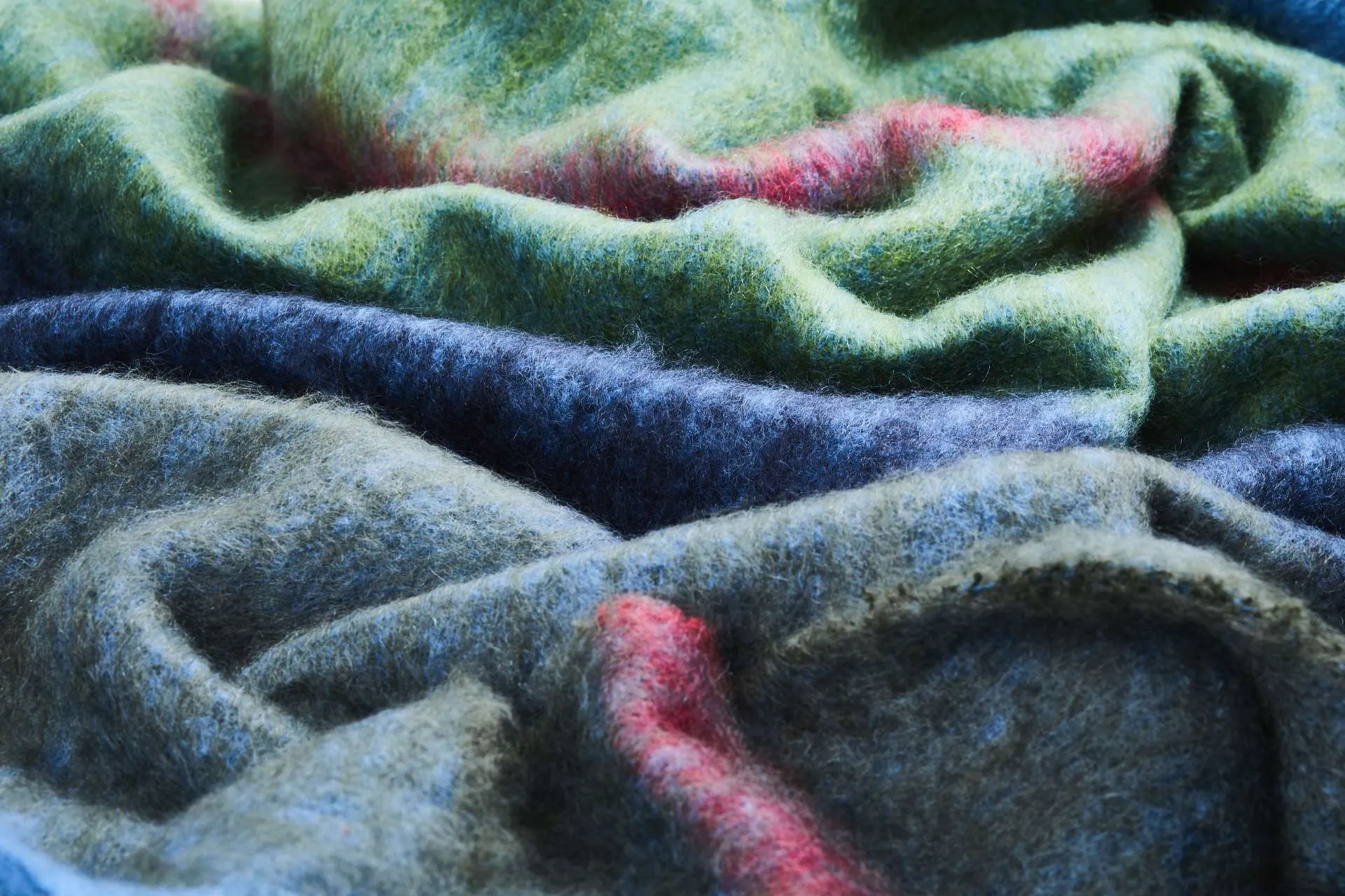 Moss Boher Mohair XThrow Blanket