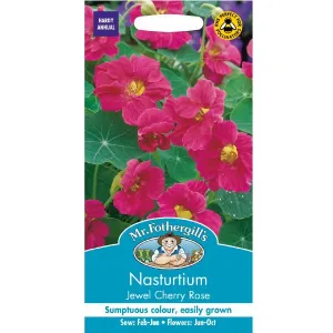 Mr Fothergill's Nasturtium Jewel Cherry Rose Seeds