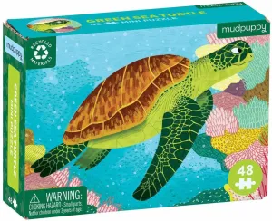 Mud Puppy Green Sea Turtle 48 Piece Mini Puzzle