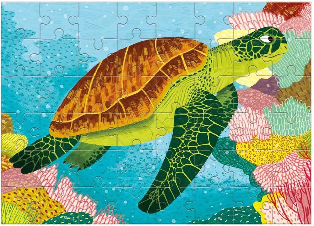 Mud Puppy Green Sea Turtle 48 Piece Mini Puzzle