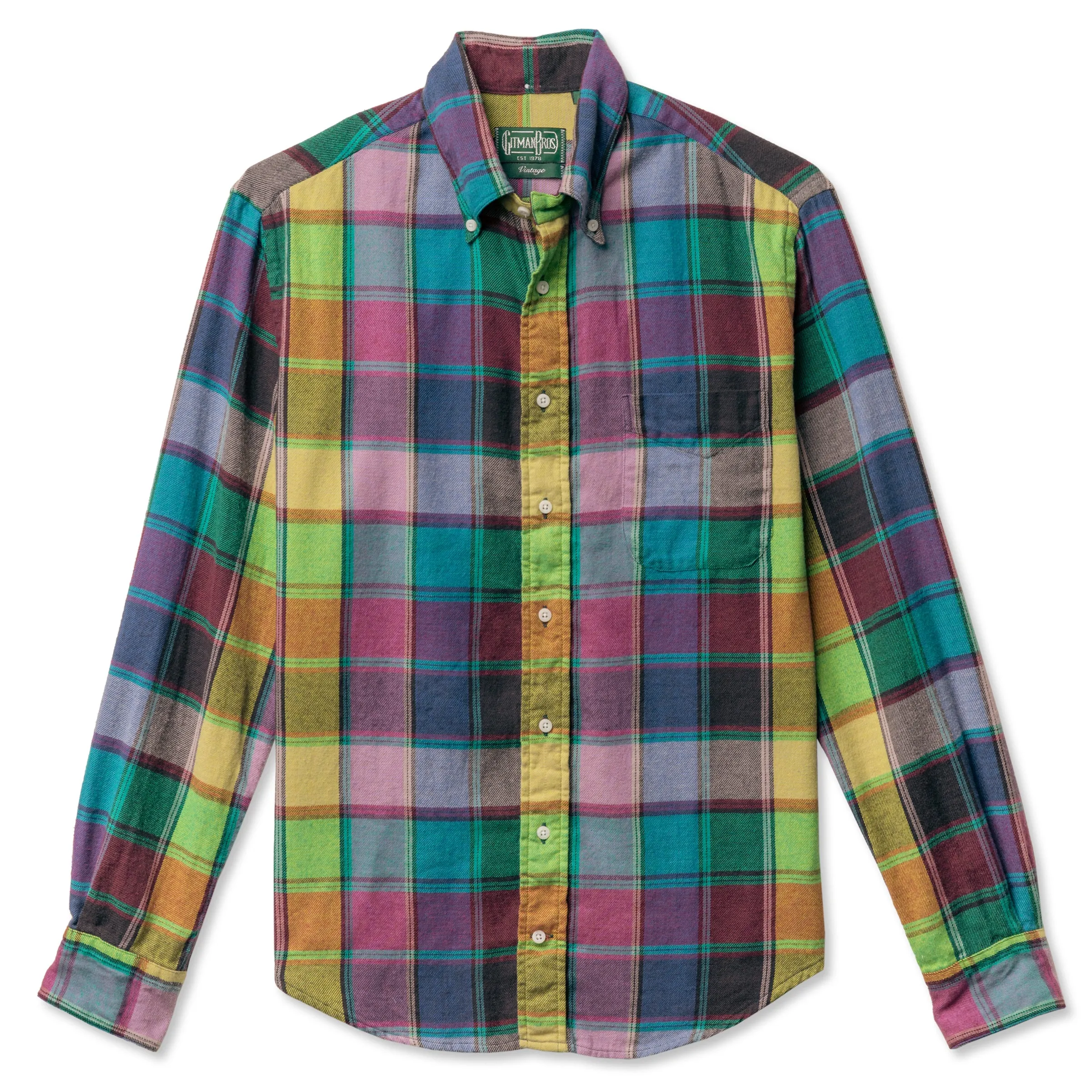 Multi-Colored Plaid Flannel