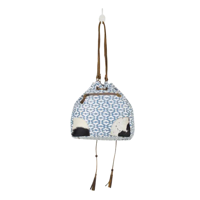 Myra Bag Ladies Deep Serene Blue & White Bucket Bag S-2580