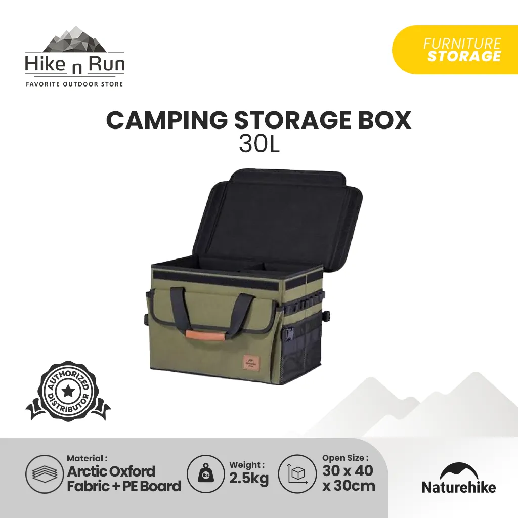 Naturehike NH21SNX04 30L Box Penyimpanan Serbaguna Camping Storage Box