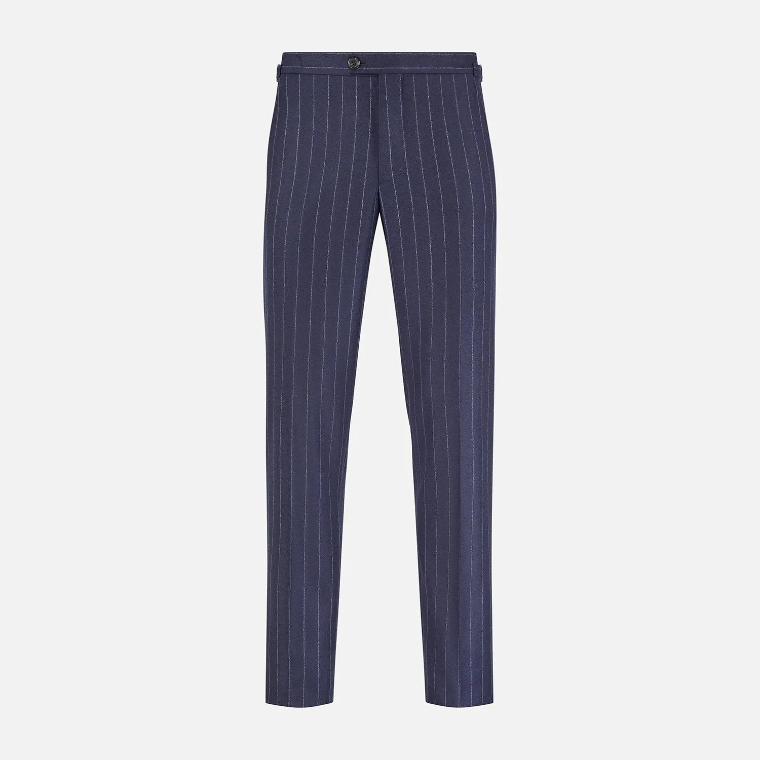 Navy Pinstripe Henry Trousers