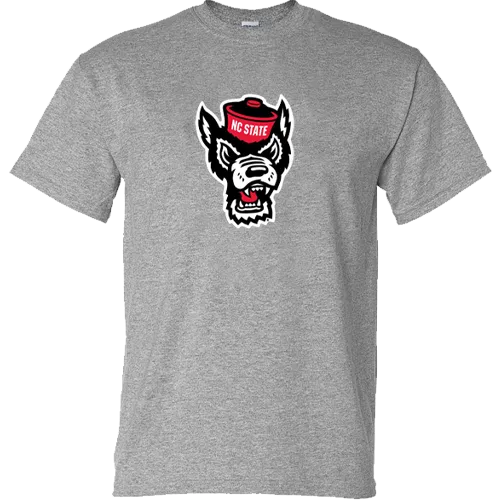 NC State Wolfpack Youth Sports Grey Wolfhead T-Shirt