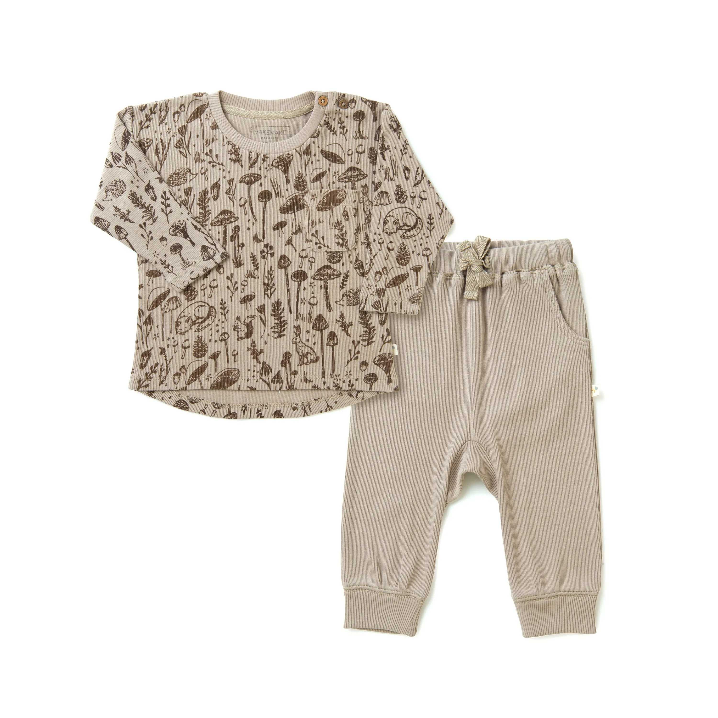 Organic Toddler T-shirt & Pant Set - Woodland