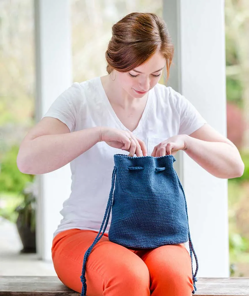 Oval Crocheted Bucket Bags & Pouches Pattern