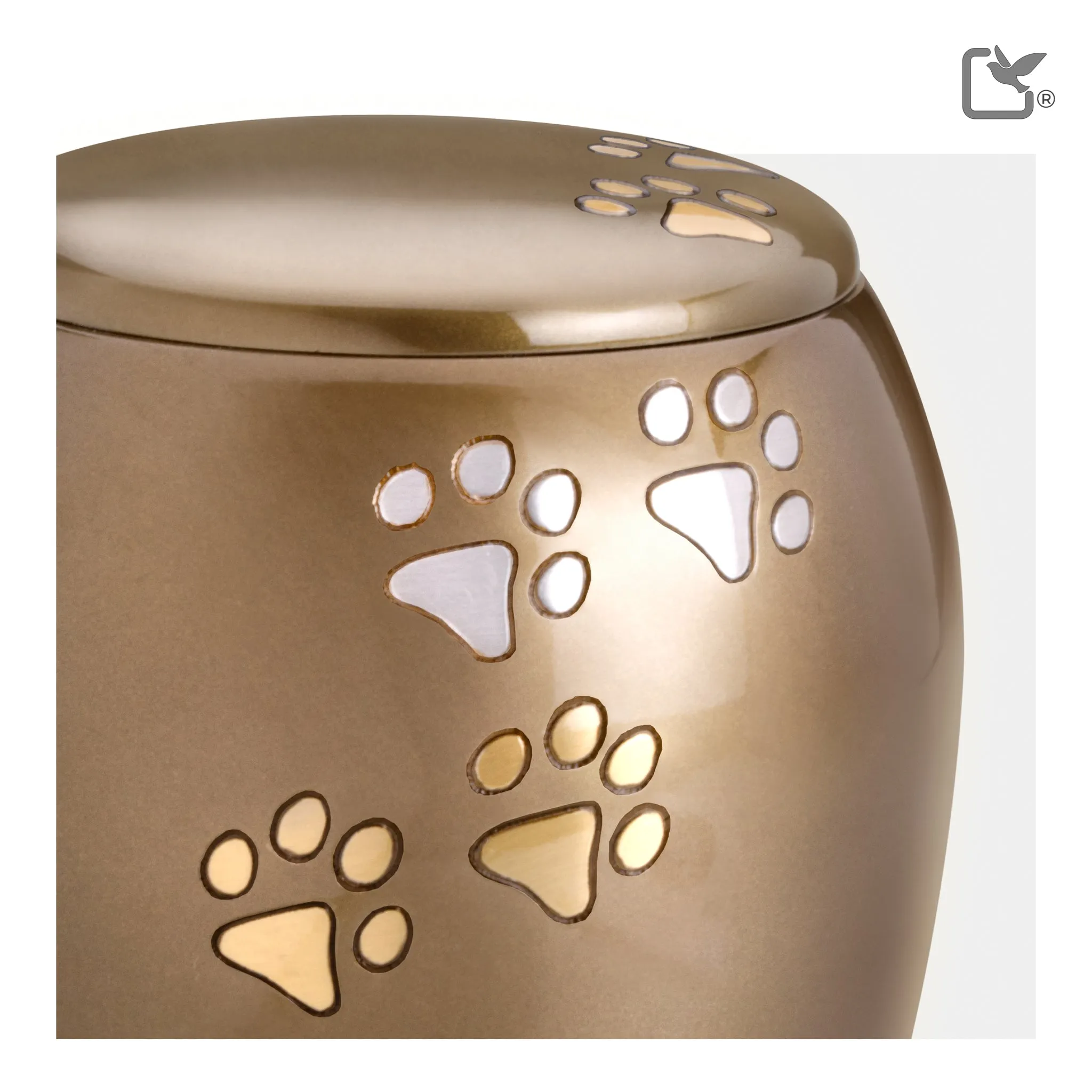 P504M   Majestic Medium Pet Urn Bronze & Bru Gold