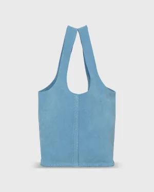 Paola Bucket Bag in Dutch Blue Suede