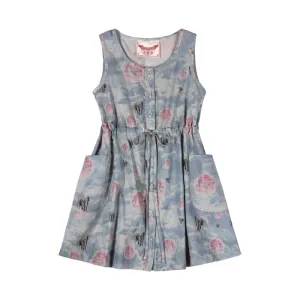 paper wings tee drawstring shift dress - elephant ride