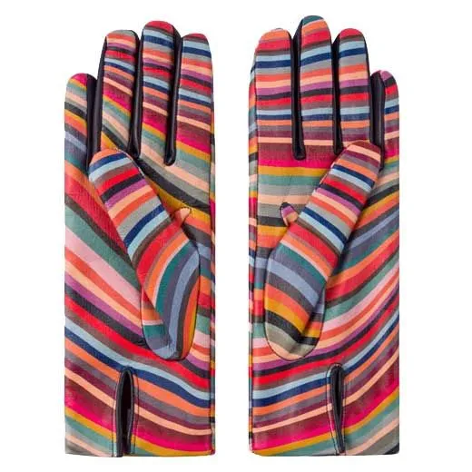 Paul Smith - Women's Swirl Print Leather Gloves