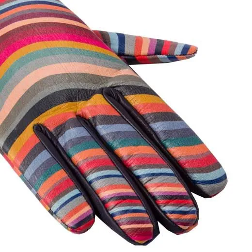 Paul Smith - Women's Swirl Print Leather Gloves