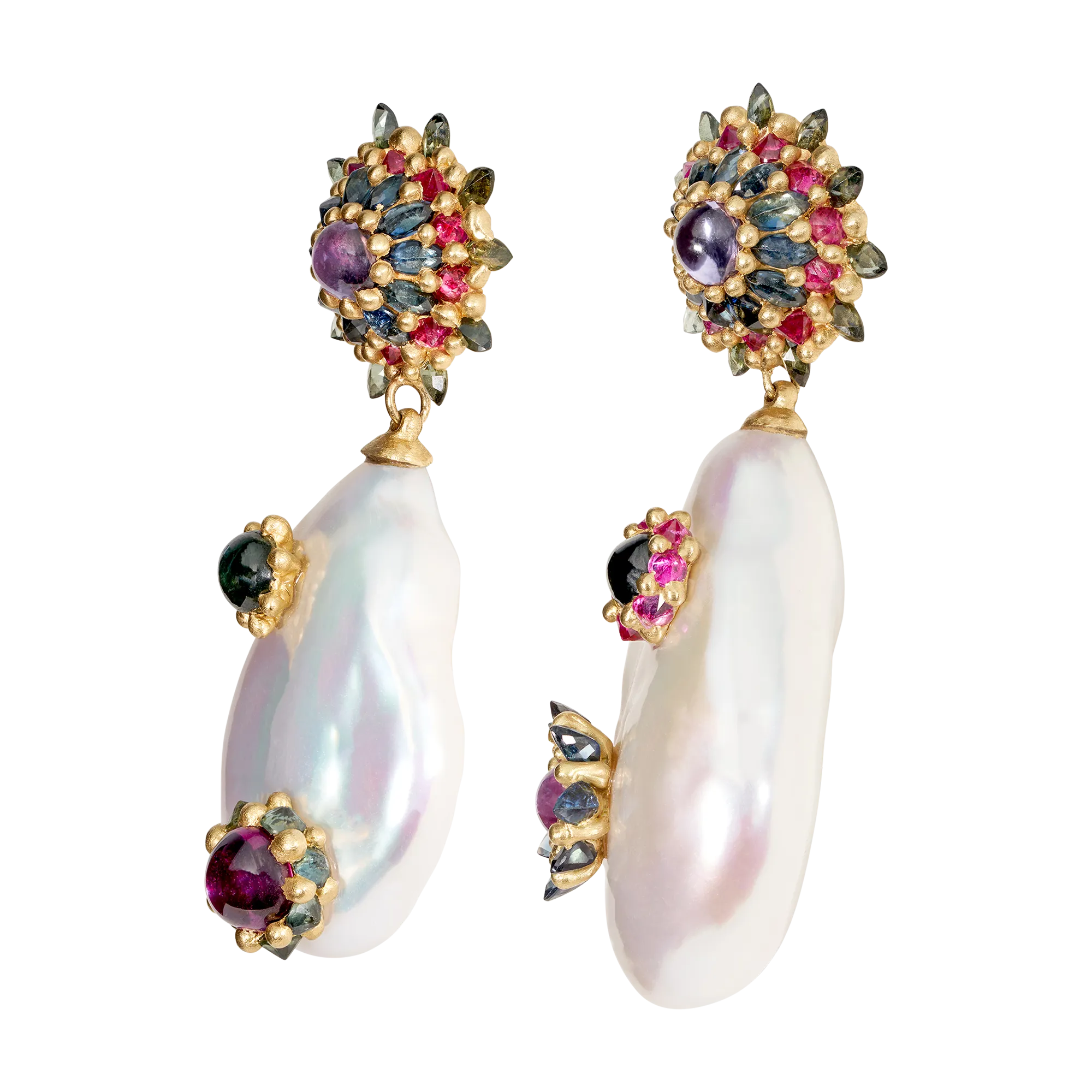 Pearl Mother Clusterf@&$ Drop Earrings - Made to Order