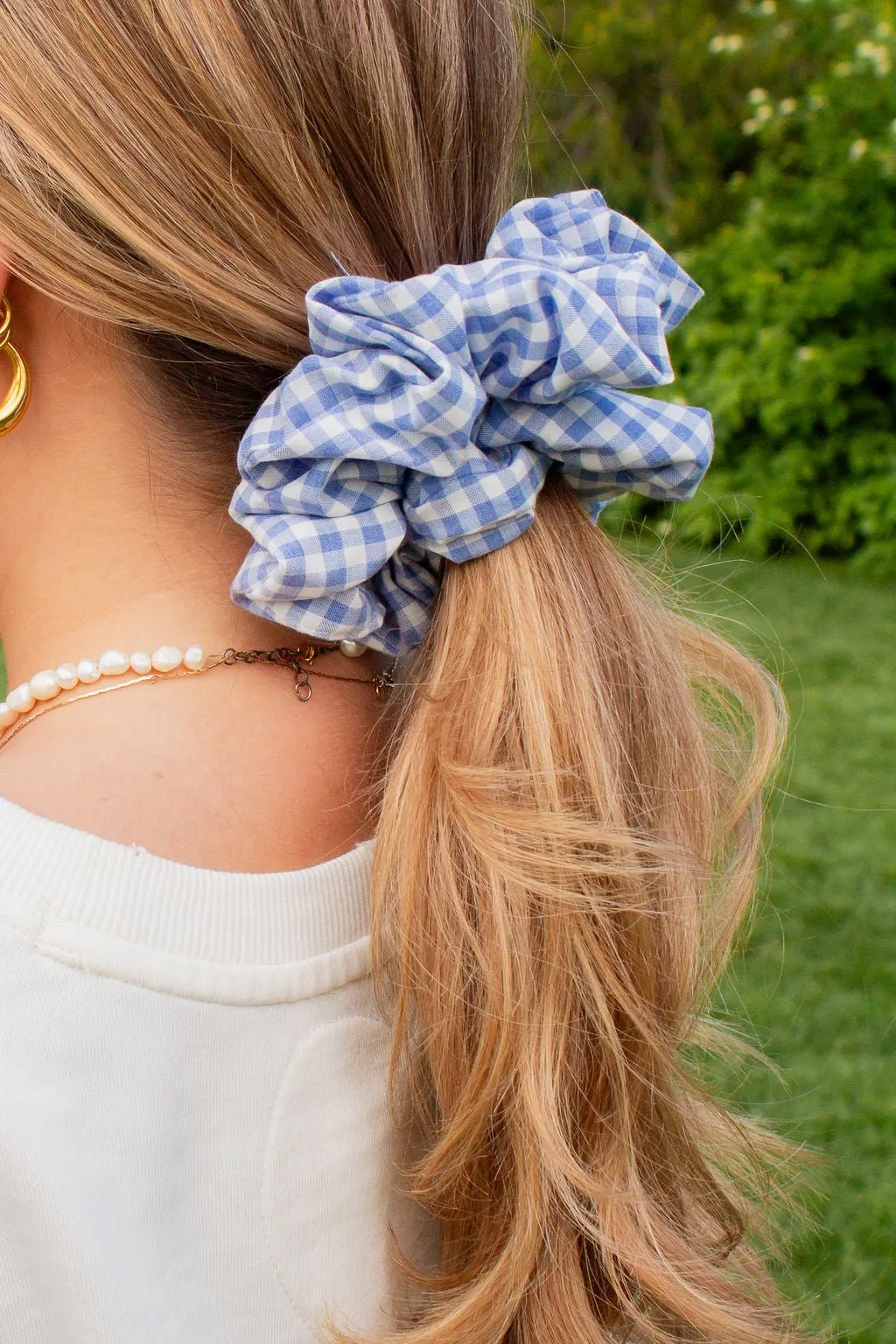 Picnic Gingham Jumbo Scrunchie