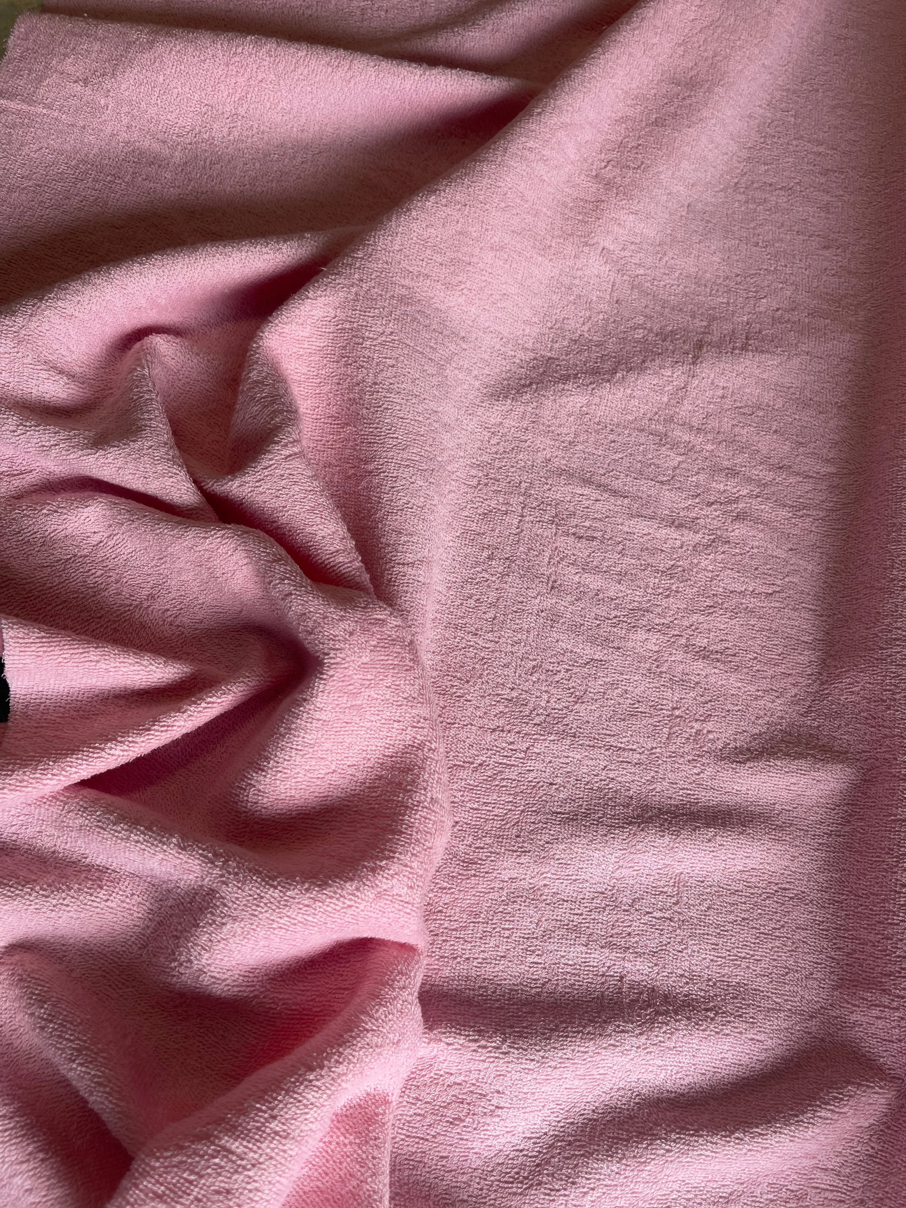 PINK  - Pure Cotton TERRYCLOTH Fabric 150 cms - 320 gsm