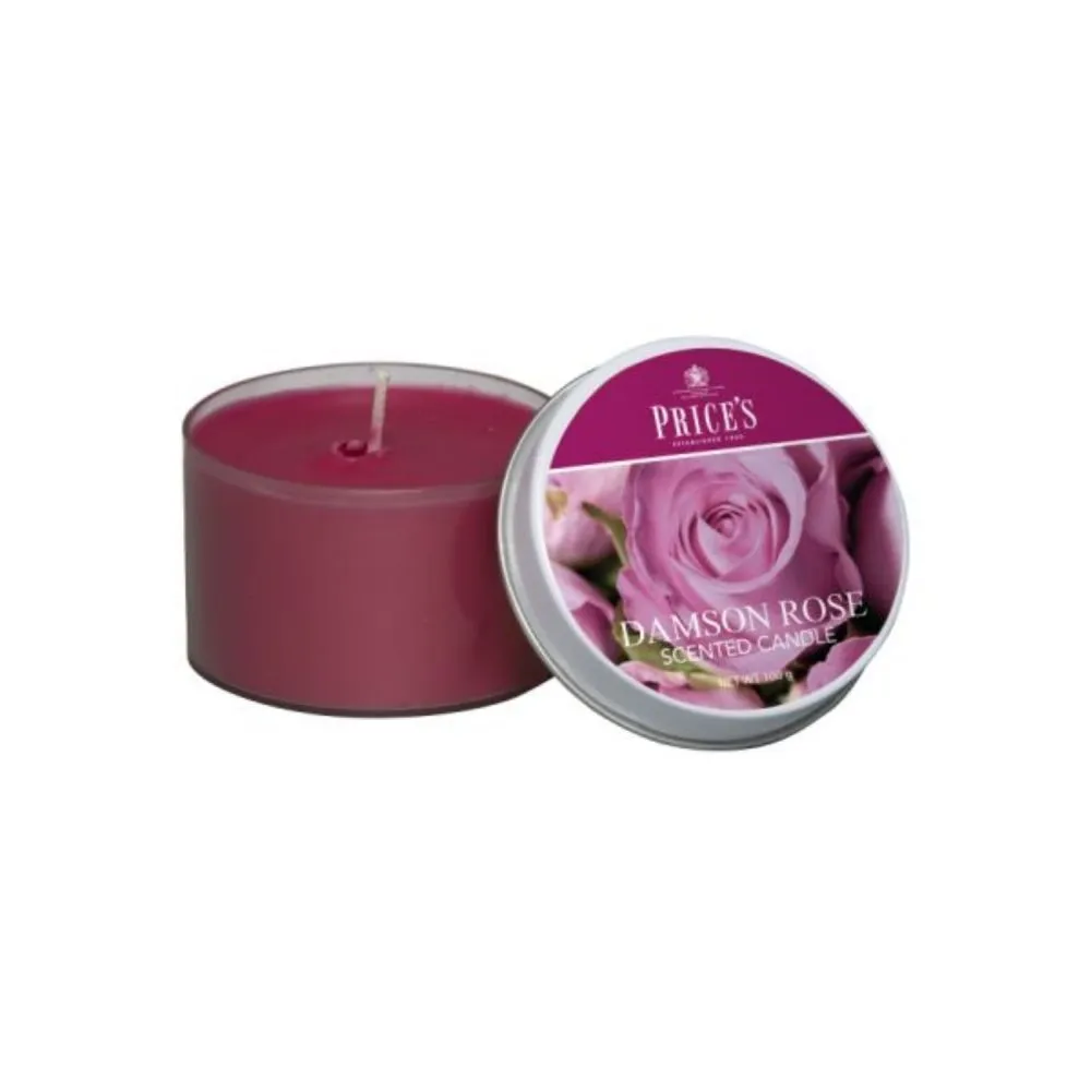 Price's Candles Damson Rose Candle Tin