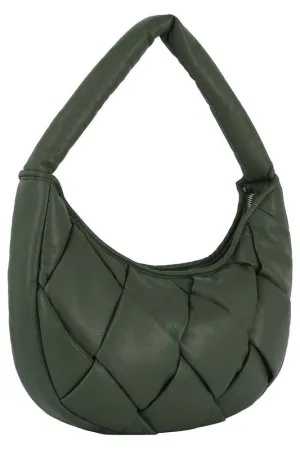 Puffy Woven Hobo Shoulder Bag available in 5 colors