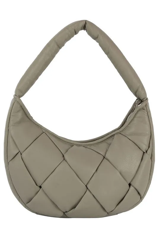 Puffy Woven Hobo Shoulder Bag available in 5 colors