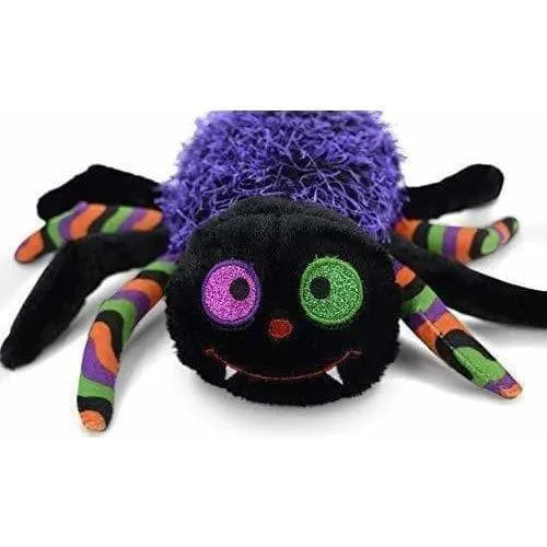 Purple Gitzy 7" Plush Halloween Stuffed Animal Spider