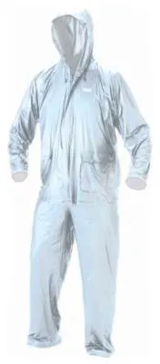 Rain Suit, Clear PVC, 2-Pc., XL