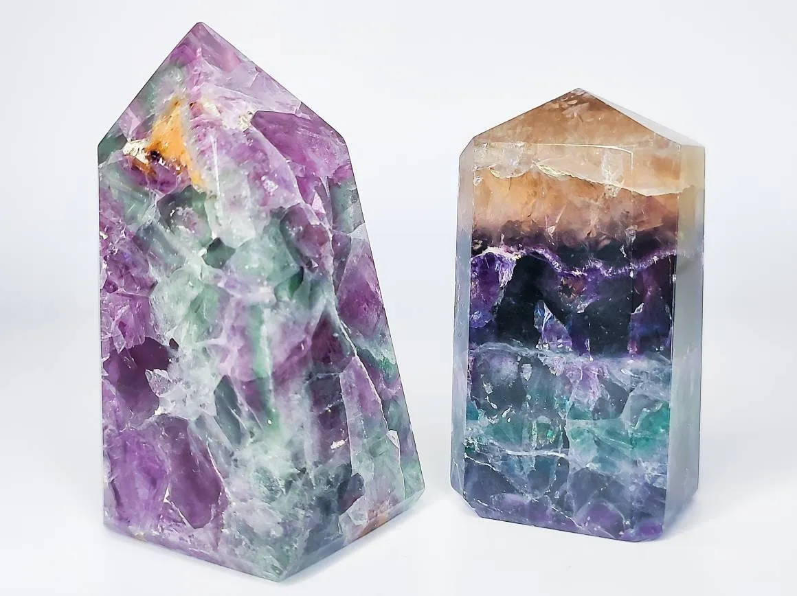 Rainbow Fluorite Crystal Towers