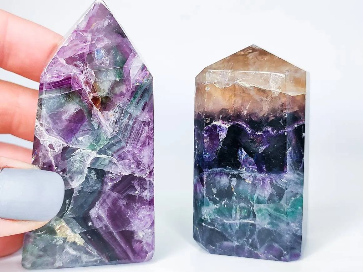 Rainbow Fluorite Crystal Towers