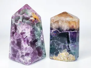 Rainbow Fluorite Crystal Towers