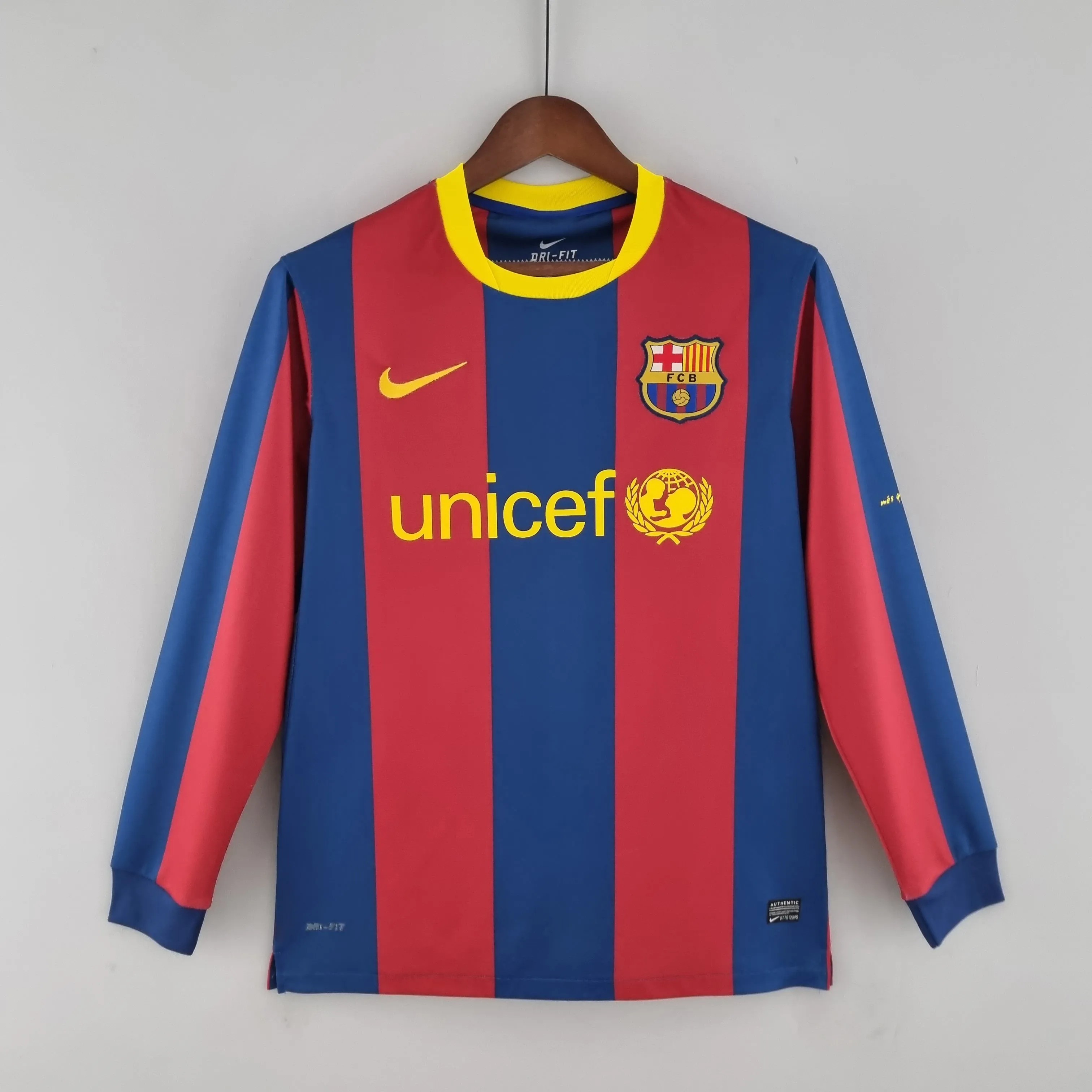 Retro Barcelona Long Sleeve 10/11UEFA Champions League Home S-XXL