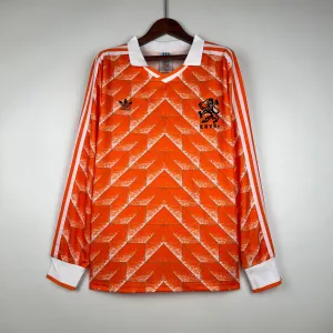 Retro Long Sleeve Holland 1988 Home S-XXL